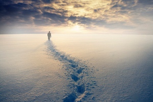 Snow-footprints